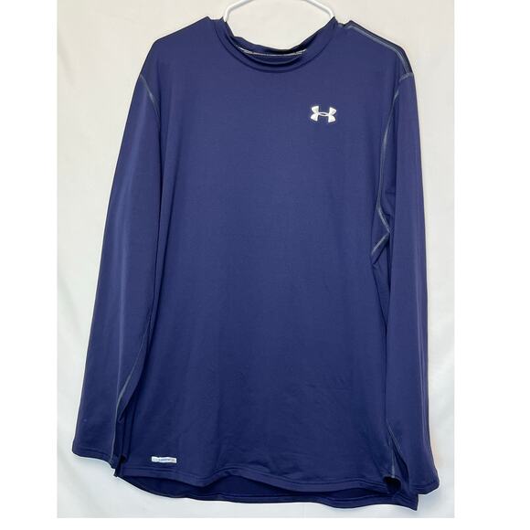 Under Armour Men’s 3XL Blue ColdGear Long Sleeve Athletic Pullover Base Layer - Picture 1 of 7